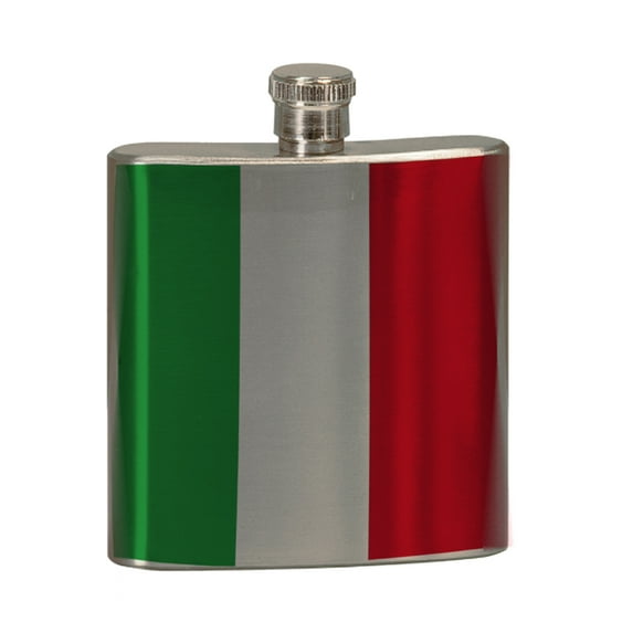 KuzmarK 6 oz. Stainless Steel Pocket Hip Liquor Flask - Italian