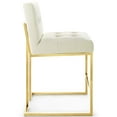 thumbnail image 3 of Modway Privy Gold Stainless Steel Performance Velvet Counter Stool in Gold Ivory, 3 of 8