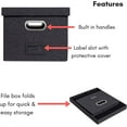 thumbnail image 5 of Internet's Best Collapsible File Box Canvas Letter-Size File & Paper Sorter & Organizer, Charcoal, 5 of 9