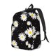 thumbnail image 1 of Disketp Daisies Flowers print Canvas Backpack Lightweight Travel Daypack Student Rucksack Laptop Backpack-, 1 of 5