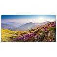 thumbnail image 2 of Magic Pink Flowers on Mountains - Landscape Photography Canvas Print, 2 of 3