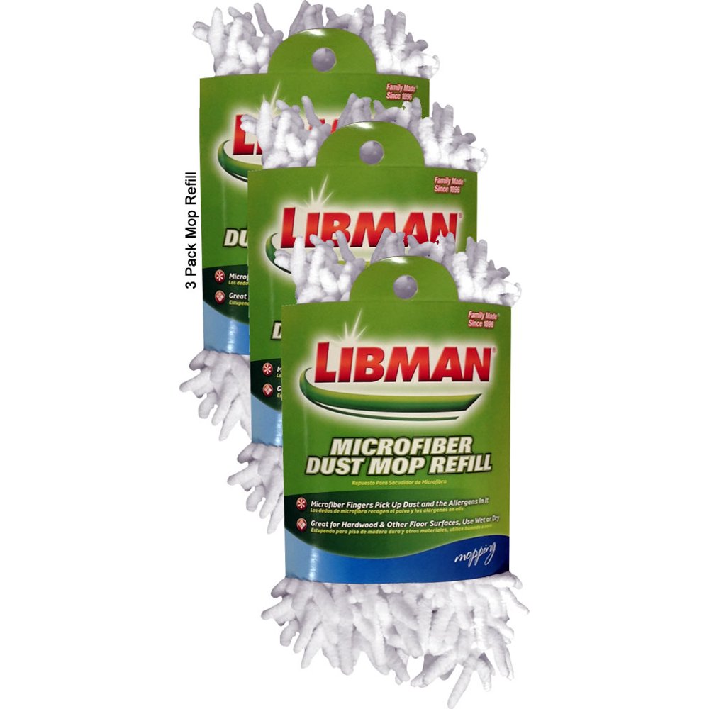 Libman Microfiber Dust Mop Refill 3Pack CLEARANCE