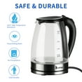 thumbnail image 4 of SUGIFT Glass Electric Kettle, 1.8L Water Boiler Auto Shut-Off & Boil-Dry Protection, LED Indicator Inner Lid & Bottom, Black, 4 of 7