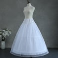 thumbnail image 6 of Women White Wedding Petticoat 2 Hoop Double Layer Bridal Crinolines with Tulle N, 6 of 10