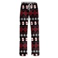 thumbnail image 7 of Women's Pajama Pants Sleepwear Casual Drawstring Elastic Waist Pants Comfy Straight Yoga Loose Trousers with Christmas Print, Fashionable Home Bottoms for Winter, Red, 3XL, 7 of 7