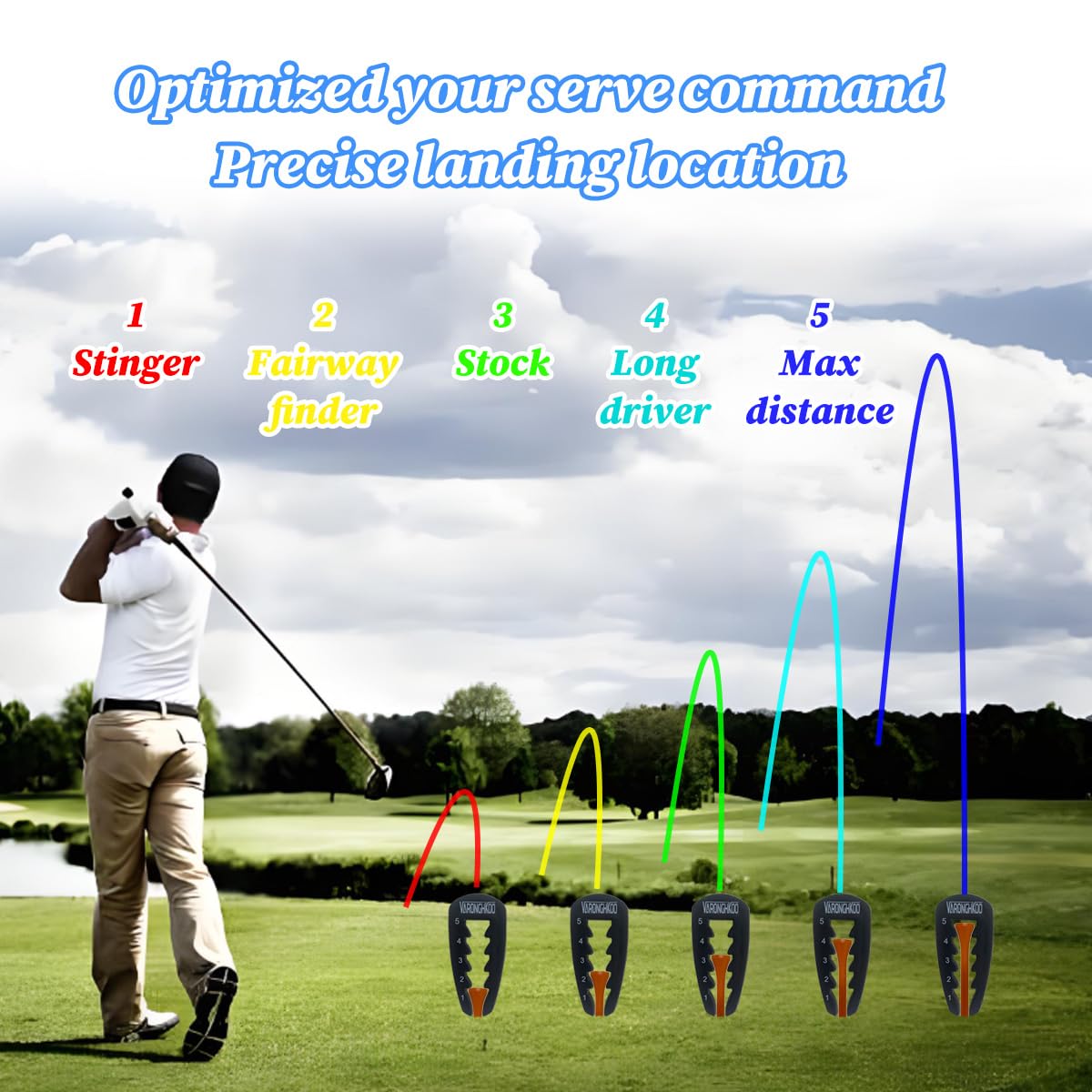 5/10PCS Adjustable Golf Tee Height Tool ProSet, Golf Accessories, Golf Training Aids, Tee Grip Golf Aid, Precision Height Setter for Consistent Swings & Ultimate Practice , Gift Golf Nails