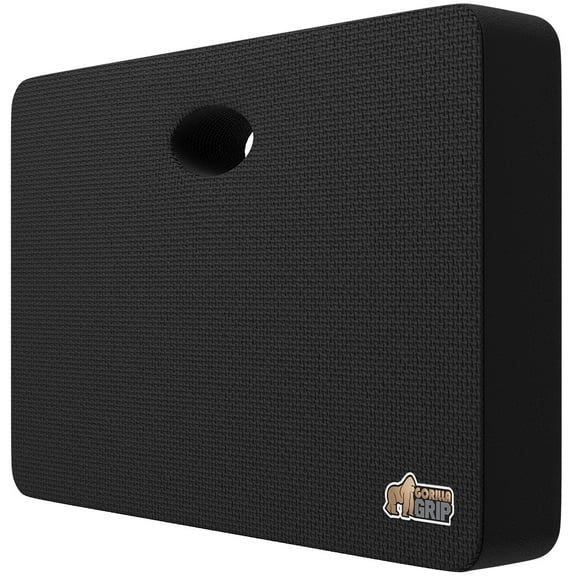 GORILLA GRIP Kneeling Pad, Cushioning Support for Knees, Extra Thick, Water Resistant, 17.5x11 Black