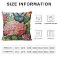 thumbnail image 5 of Creowell Square Throw Pillow Covers Beautiful Floral Butterfly Flowers Design Pillow Cases Decorative for Home Bedroom Sofa Pillowcases  White, 5 of 5