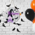 thumbnail image 4 of Halloween Wall Decor with Burlap Lanyard and Bow for Front Door, Wooden Sign, Indoor Outdoor Holiday Decor, 4 of 5
