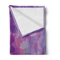 thumbnail image 2 of Polygons Soft Flannel Fleece Throw Blanket, Violet Toned Triangles Low Poly Scene Repetition Creative Artwork, Cozy Plush for Indoor and Outdoor Use, 50" x 60", Blue Violet Multicolor, by Ambesonne, 2 of 5