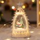 thumbnail image 3 of Decoración navideña Árbol de Navidad luminoso Adornos de mesa navideños Luz nocturna luminosa Escena navideña Adornos decorativos de cristal luminoso navideños, 3 of 7