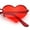 All Red, variant on Womens Hippie Bubbly Heart Shape Half Rim Metal Lolita Sunglasses White - Black