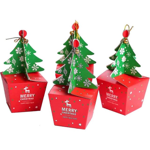 10 pieces of Christmas paper cup cake box gift box gift bag Christmas tree party