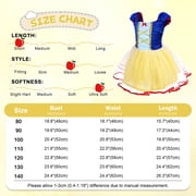 Jurebecia Princess Dress Royal Storybook up Puffed Sleeves & Tulle Skirt Birthday Party Costume Tulle Skirt 4-5 Years
