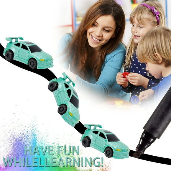 Pisexur Baby Toys Line Induction Car And Pen Toy Car, Automatic Induction Road Marking Train, Children's Toy 5ml Baby Dolls,Car Toys for 3-5 Years Boys Girls