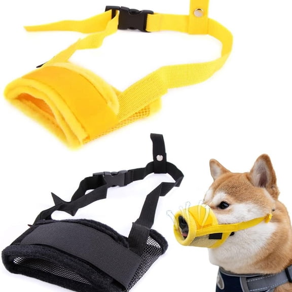 Nylon Mesh Breathable Dog Mouth Cover, Quick Fit Dog Muzzle with Adjustable Straps,Pet Mouth Cover, to Prevent Biting and Screaming to Prevent Accidental Eating