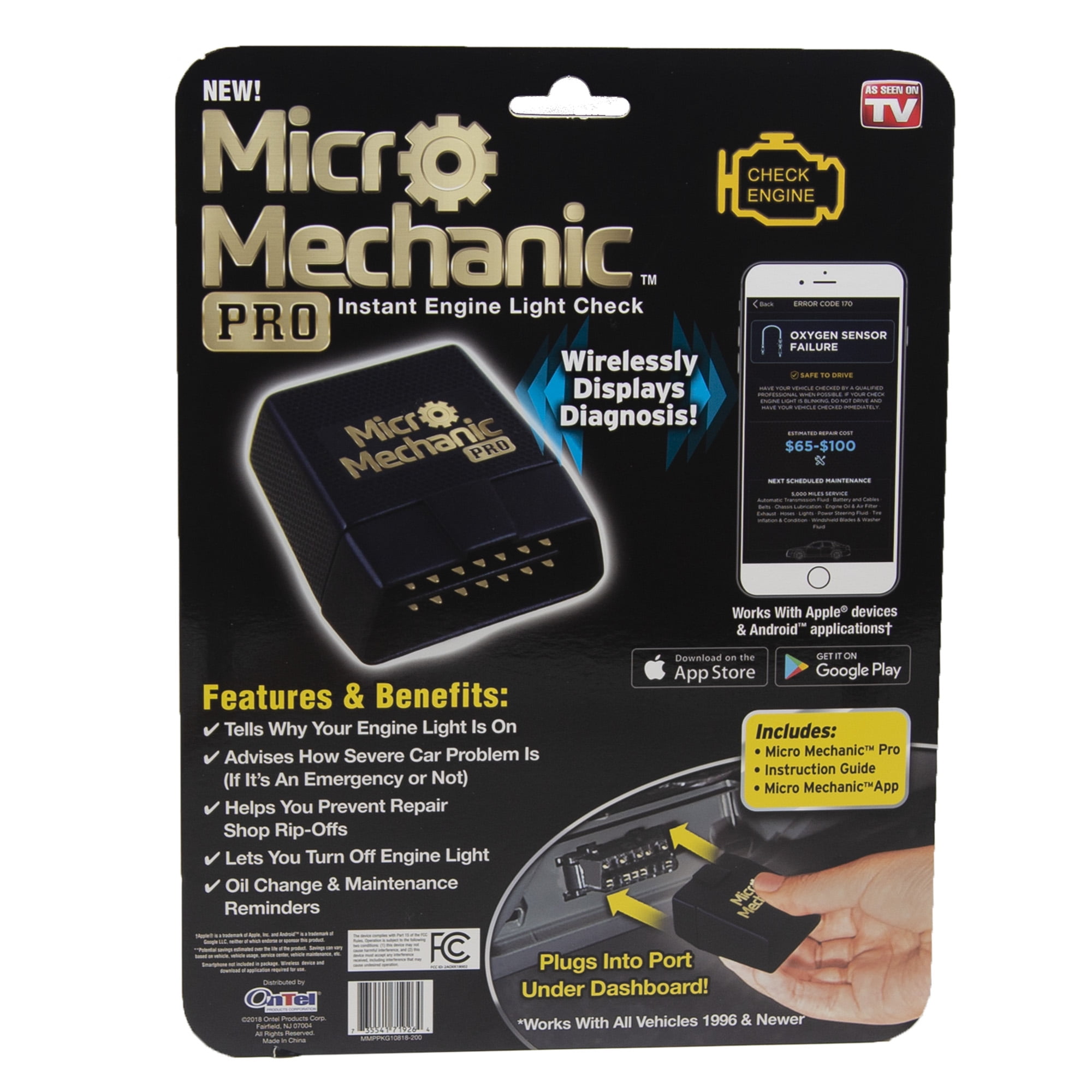 Micro Mechanic As Seen On TV Car Fault Reader Diagnostic Tool Scanner New in Box 