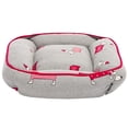 thumbnail image 4 of SAFAVIEH Hohoho Regular Pillow Style Dog Bed, Grey/Red, 4 of 8