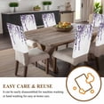 thumbnail image 4 of Dark Purple Eucalyptus Leaves Watercolor Plants Country Chair Covers Set of 1 Chair Back Covers Stretch Removable Washable Chairs Slipcovers Chair Protector for Dining Room Kitchen Party Decor, 4 of 5