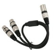 thumbnail image 2 of Divisor de cable xlr, un sonido hifi hifi hifi sen distorsión de 19,7 pulgadas divisor xlr equilibrio para micrófono para altavoz, 2 of 7