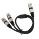 thumbnail image 2 of Divisor de cable xlr y, divisor de cable xlr sin distorsión de 3 pinos macho a doBle hifi femenino para amplificador para micrófono, 2 of 7