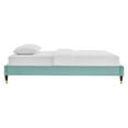 thumbnail image 3 of Modway Harlow Perfomance Velvet Platform Bed Frame, Full, Aqua Blue, 3 of 5
