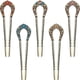 thumbnail image 1 of Horquillas para el cabello Brillar 5 Piezas metal vintage doble punta con diamantes de imitación, 1 of 5