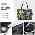 thumbnail image 2 of Wukai Goal Time Print Zipper Bag,large Beach Tote Bag,Waterproof Sandproof Bag,Grocery and Picnic Tote Travel Bag, 2 of 5