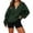 Green, variant on EANJE Women's Sweatshirts Trendy Quarter Zipper Pullover Oversized Long Sleeve Lapel Neck Jacket Winter Solid Color Blouse Clothes Dark Green M
