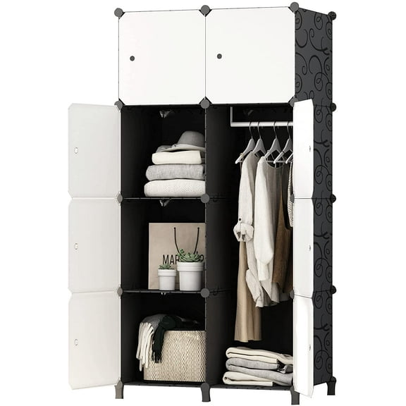 Private Jungle 14"x18" Depth 8 Cubes Organizer Shelves Clothes Dresser Closet Storage Organizer Cabinet Shelving Bookshelf Toy Organizer