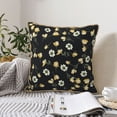 thumbnail image 6 of Haiem Daisy Print Velvet Soft Solid Decorative Square Throw Pillow Covers Set with Elegant Piping Christmas Cushion Case for Sofa Bedroom Car-20"x20", 6 of 8