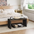 thumbnail image 6 of 35-Inch Bamboo Dining Bench, Indoor Long Bench for Living Room, Hallway, or Bedroom, Outdoor Use, 6 of 7