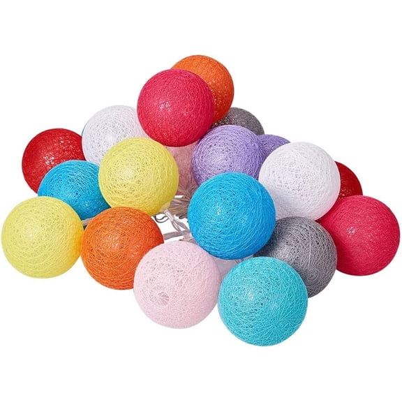 LINLIN LED Cotton Ball String Lights, Fairy Lights LED String Lights USB Indoor Outdoor Decorative Light for Home Party Christmas String Lights