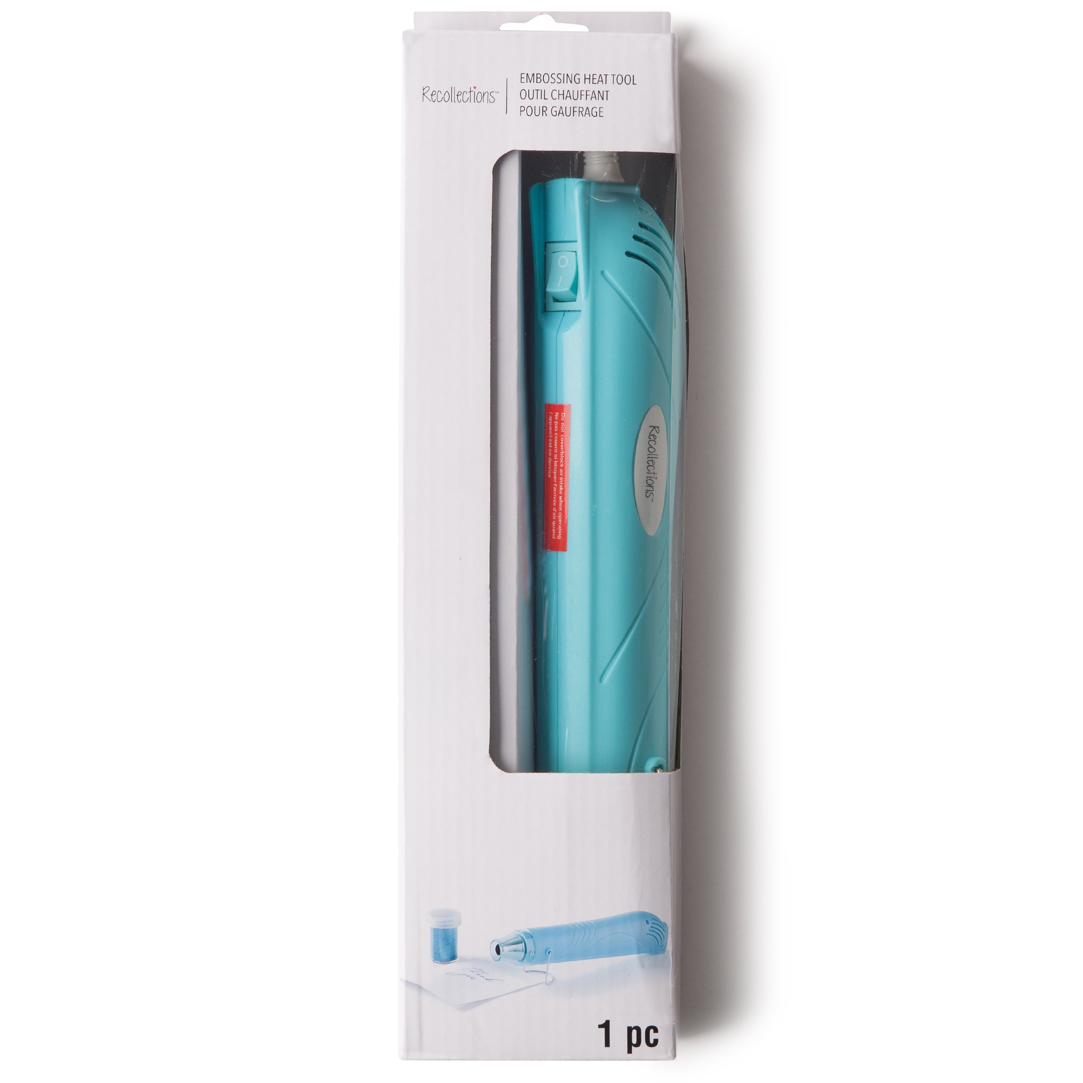 Recollections Teal Embossing Heat Tool - Craft Heat Gun with Retractable Stand & Safety Shield, Ideal for Embossing, Drying & Shrink Wrapping, 6 Pack