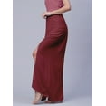 thumbnail image 2 of Moomaya Solid Side Slit Skirt For Women, Front Slit Ankle Length Asymmetrical Summer Skirt, 2 of 8