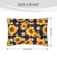 thumbnail image 3 of Pofeuu Vintage Black White Plaid Sunflowe Print Queen Pillow Cases,Pillowcases with Envelope Closure, Wrinkle, Fade and Stain Resistant Pillow Covers-20x26in（No pillow core）, 3 of 7