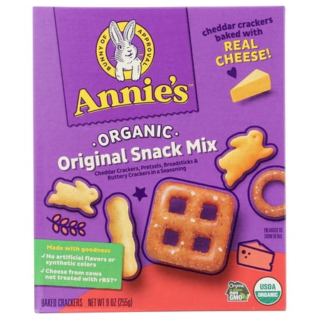 Pack of 12, Annies Homegrown Organic Original Snack Mix, 9 oz