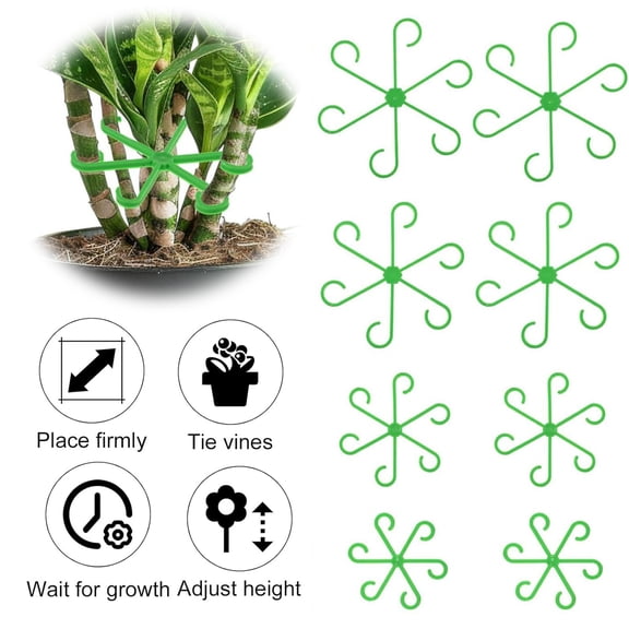 Clearance Under $5 Plant Stem Support,Plant Stem Supports For Indoor Plants,Plant Stabilizer For Indoor Plants,Plant Support,Plant Stem Support Climbing Houseplant Support(Green 8pcs