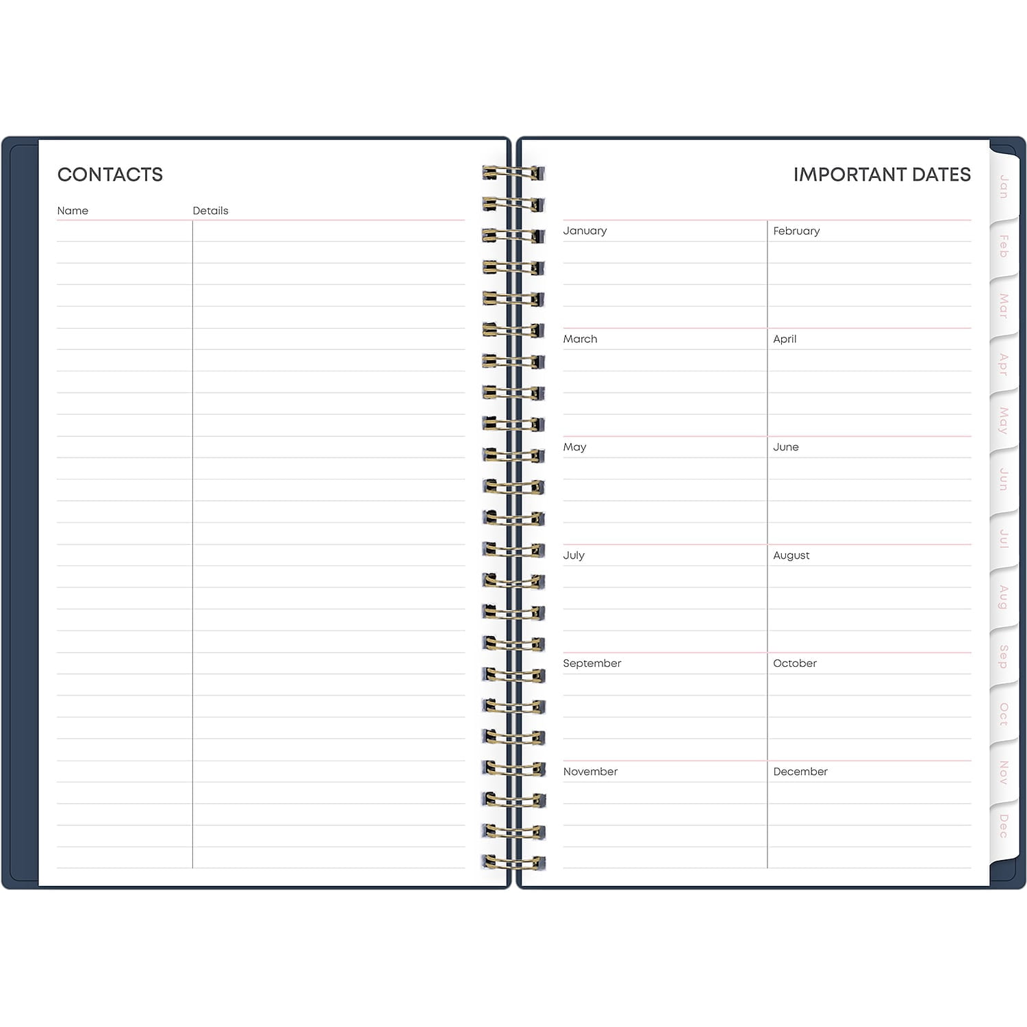 2024 Blue Sky Ashlyn 5" x 8" Weekly & Monthly Planner Navy (143958)