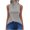 Gray, variant on Summer Sleeveless Tank Tops for Women Casual Cropped Blouse High Neck Back Ruffle Detail Light Breathable Basic Top, Coffee M
