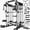 White SM4, variant on GOIMU SM4 Smith Machine Power Cage, 2500 lbs Multi‑Function Home Gym with Dual Pulley System, Lat Pulldown & Low Row, Anti‑Derailment Pulley, Weight Storage & Full Training Attachments