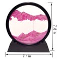 thumbnail image 2 of HYUGF Moving Sand Art Picture Decor, 3D Quicksand Relaxing Toy for Home Desktop(Pink, 7"), 2 of 7