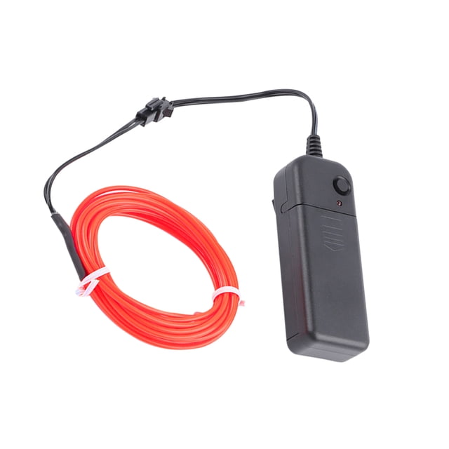 Cateissary Cuerda luminosa flexible resistente al agua con controlador USB Tubo de LED intermitente constante/rápido de 9 pies Iluminación y accesorios rojo 9ft Cateissary HA8021-01