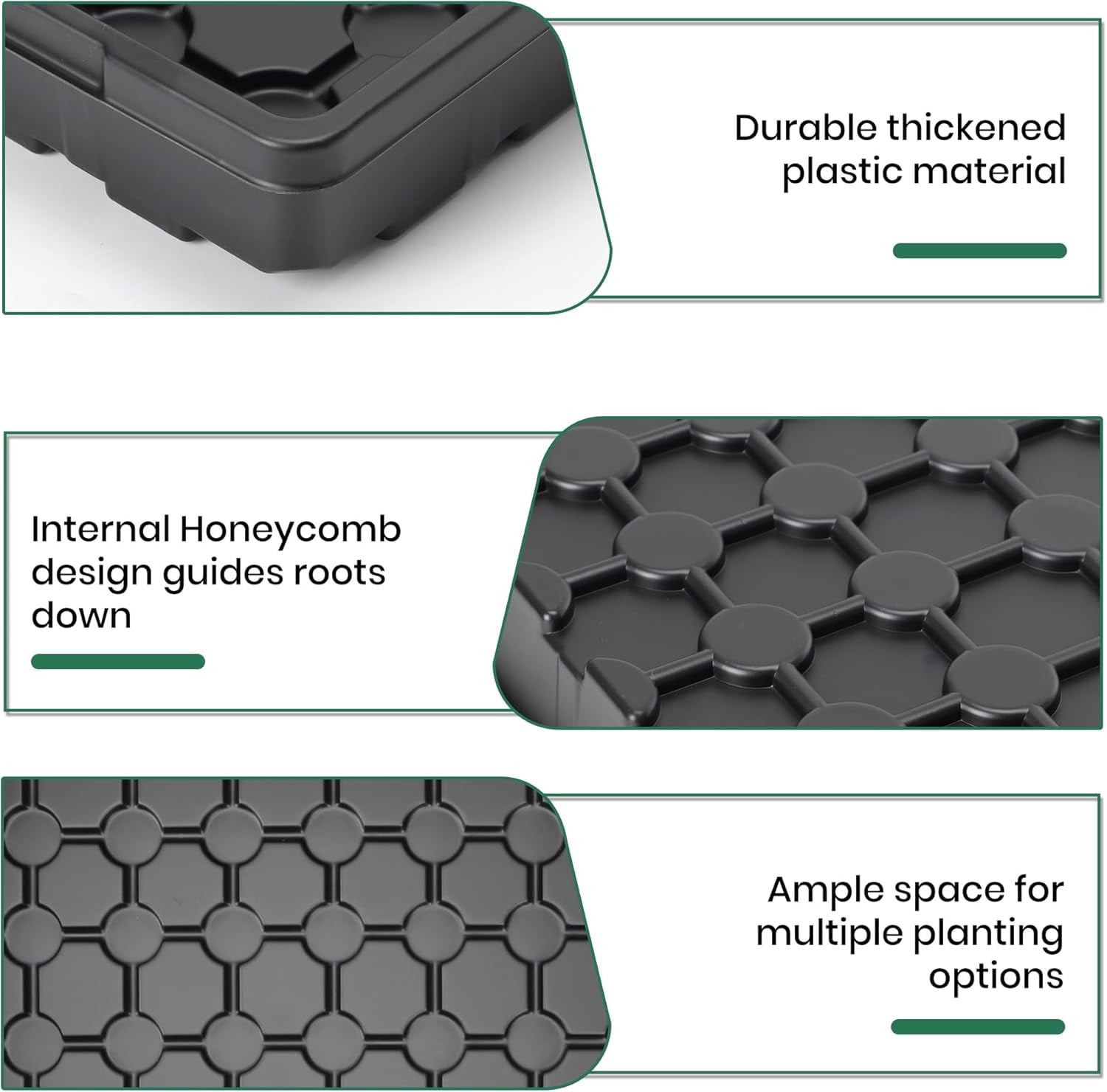 5 Pack 1020 Seed Starter Trays with 3.6" Humidity Dome Plant Growing Tray Germination Seed Starting kit, Mini Greenhouse with Handle for Cloning Plant