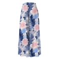 thumbnail image 5 of Swanpen Women's Summer Print Wide Leg Palazzo Pants Elastic Drawstring Waist Flowy Loose Fit Casual Long Trousers with Side Pockets, 5 of 5