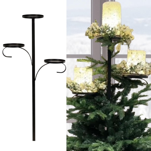 Candelabro triple perfecl soporte de hierro para velas 90cm