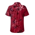 thumbnail image 5 of Birdeem Chemises d'Été pour Femmes, Hauts à Manches Courtes Col à Revers avec Boutons Imprimé Floral, 5 of 5