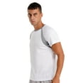 thumbnail image 3 of Yeahdor Mens Swim Shirt UPF 50+ Sun Protection Rash Guard Top Quick Dry Short Sleeve Athletic Running Shirts White L, 3 of 7