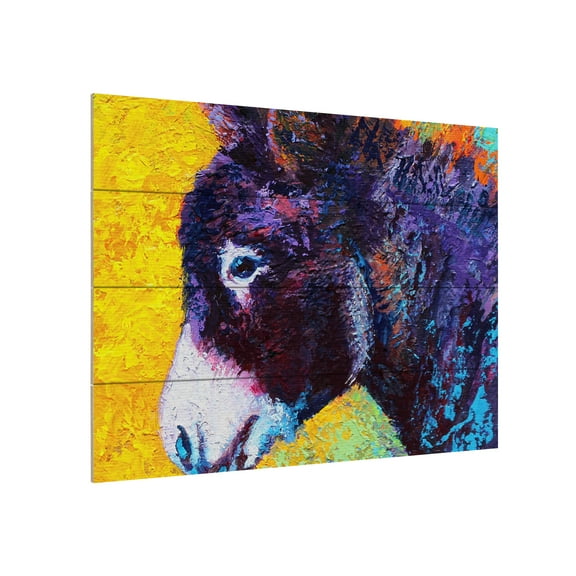 Marion Rose 'Donkey Sparky' Wood Slat Art