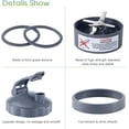 thumbnail image 4 of New Blender Cup and Blade Replacement Parts 32oz Cup and Extractor Blade and 2 Rubber Gaskets Compatible High-Speed Blender/Mixer System 600W/900W Series, 4 of 5
